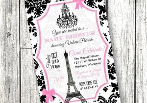 Paris themed Baby Shower Invites Paris Baby Shower Invitation Paper Goods Invitations Eiffel