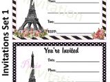 Paris themed Party Invitations Free 8 Best Images Of Printable Paris Invitations Free