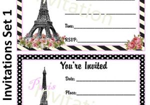 Paris themed Party Invitations Free 8 Best Images Of Printable Paris Invitations Free