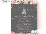 Parisian Bridal Shower Invitations Paris Bridal Shower Invitation Blush Pink by afterfebruary