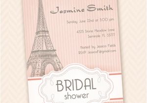 Parisian Bridal Shower Invitations Paris Bridal Shower Invitation