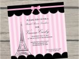 Parisian Bridal Shower Invitations Paris themed Bridal Shower Invitations