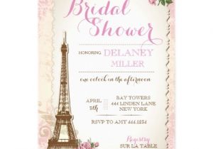 Parisian Bridal Shower Invitations Vintage Parisian Bridal Shower Invitations
