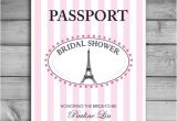 Parisian themed Bridal Shower Invitations Customized Bridal Shower Invitations Paris Parisian