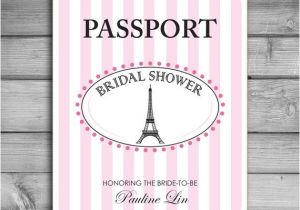 Parisian themed Bridal Shower Invitations Customized Bridal Shower Invitations Paris Parisian