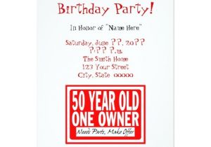 Party City 50th Birthday Invitations 50th Birthday Party Invitations