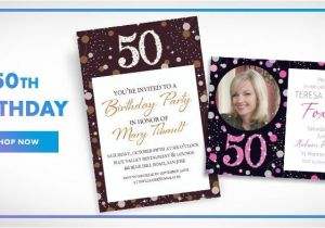 Party City 50th Birthday Invitations Custom Milestone Birthday Invitations