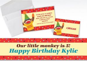 Party City Custom Birthday Invitations Custom Monkey Party Invitations Thank You Notes Party City