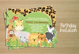 Party Invitation Card Template Birthday Invitation Card Jungle Invitation Templates