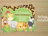 Party Invitation Card Template Birthday Invitation Card Jungle Invitation Templates