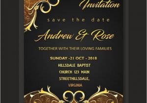 Party Invitation Card Template Coreldraw Wedding Invitation Card Design Template Template for Free