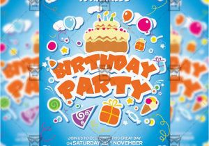 Party Invitation Card Template Psd Kids Birthday Invitation Card A5 Psd Template