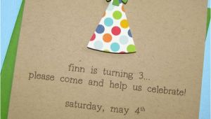 Party Invitation Cards Handmade 1st Birthday Invitations Handmade Polka Dot Recycled