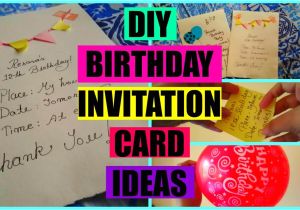Party Invitation Cards Handmade Diy Birthday Invitation Card Youtube