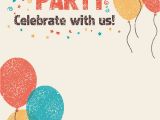Party Invitation Cards Online Free Printable Celebrate with Us Invitation Great Site