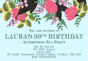 Party Invitation Cards Uk 10 X Personalised afternoon Tea Party Birthday Invitations