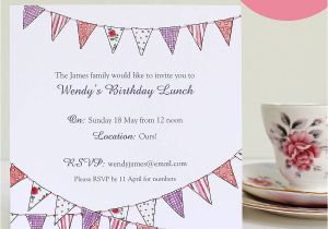 Party Invitation Cards Uk Personalised Bunting Party Invitations by Martha Brook