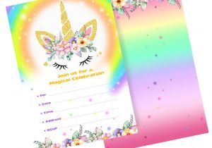 Party Invitation Cards with Envelopes 10 Birthday Party Unicorn Invitation Invite Card Envelope