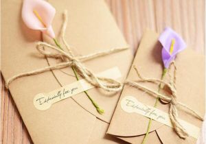 Party Invitation Cards with Envelopes 30pcs Brown Diy Kraft Paper Party Envelopes Greeting Card