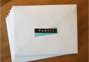 Party Invitation Cards with Envelopes Mini Bunting Birthday Party Invitation Rachel Swartley