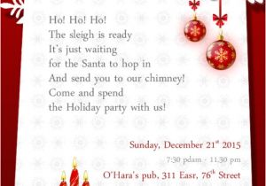 Party Invitation Message Template Christmas Party Invitation Wording 365greetings Com