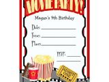 Party Invitation Movie Template Movie Night Any Occasion Fill In Party Invitation Zazzle Com