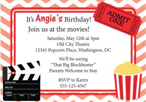 Party Invitation Movie Template Movie Night Invitation Birthday Invite Diy by Cowprintdesigns