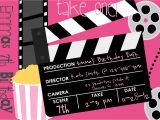Party Invitation Movie Template Movie themed Party Invitations Free