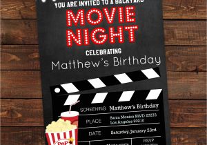 Party Invitation Movie Template Printable Backyard Movie Night Party Invitation Movie Night