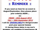 Party Invitation Reminder Template Blog