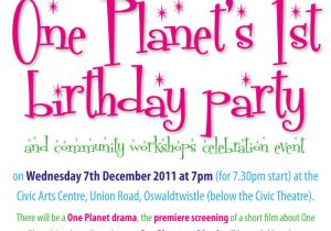 Party Invitation Reminder Template First Birthday Party Reminder Oneplanetcommunityprojects