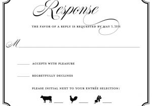 Party Invitation Reply Template Wedding Rsvp Wording Ideas