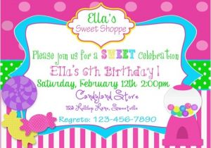 Party Invitation Stores Items Similar to Sweet Shop Candy Party Invitation