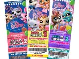 Party Invitation Stores Littlest Pet Shop Birthday Party Invitation Ticket 1st A1