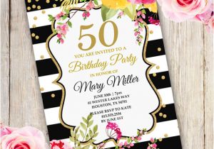 Party Invitation Template Adobe Anniversary Birthday Party Invitation Template Edit with