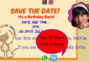 Party Invitation Template App Birthday Invitation with Photo android Apps On Google Play