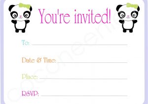 Party Invitation Template Blank Blank Party Invites