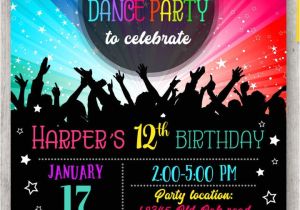 Party Invitation Template Disco 15 Dance Party Invitation Designs Templates Psd Ai