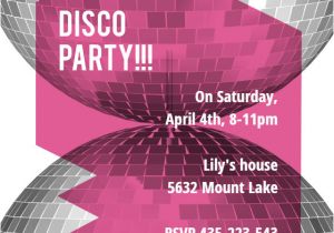 Party Invitation Template Disco Modern Disco Party Printable Party Invitation Template