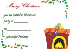 Party Invitation Template .doc Christmas Party Invitation Template Free Printable