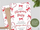Party Invitation Template Editable Editable Christmas Party Invitation Instant Download
