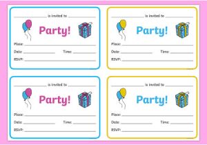 Party Invitation Template Eyfs Free Birthday Party Invitations Birthdays Birthday