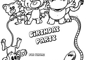 Party Invitation Template for Pages Animals Birthday Party Invitation Coloring Pages
