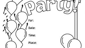 Party Invitation Template for Pages Birthday Party Invitations Coloring Page Crayola Com