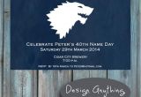 Party Invitation Template Game Of Thrones Items Similar to Printable Game Of Thrones Birthday Party
