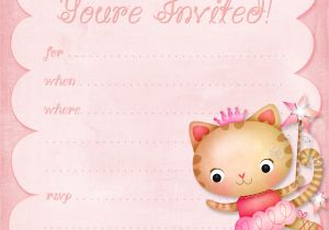 Party Invitation Template Girl 40th Birthday Ideas Girl Birthday Invitations Templates Free