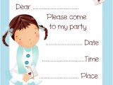 Party Invitation Template Girl Balloon Girl Birthday Party Invitation Free Download