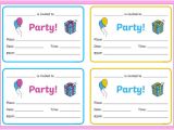 Party Invitation Template Ks1 Free Birthday Party Invitations Birthdays Birthday