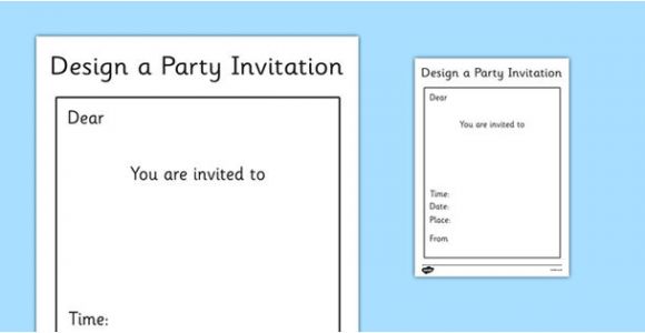 Party Invitation Template Ks1 Party Invitation Template Ks1