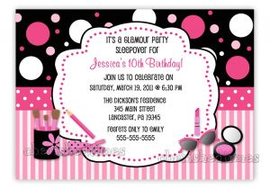 Party Invitation Template Mac Glamour Make Up Birthday Party Invitation You Print